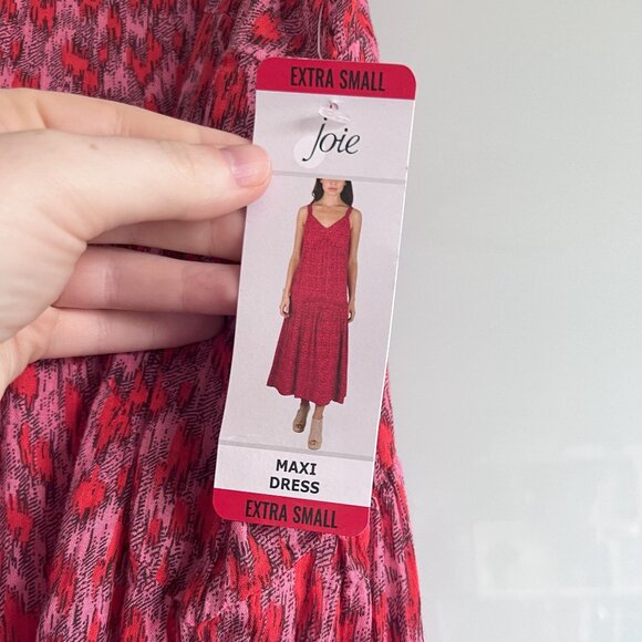 Joie Tea Rose Maxi Dress XS 100% Cotton Sleeveless Boho Summer Dress - Picture 6 of 8